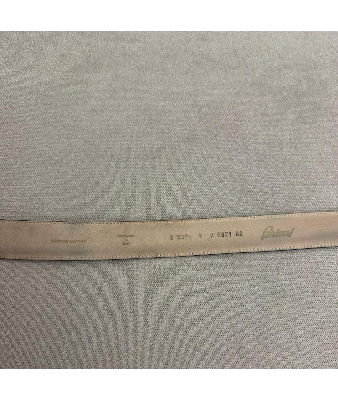 BRIONI Черный кожаный ремень, фото 3