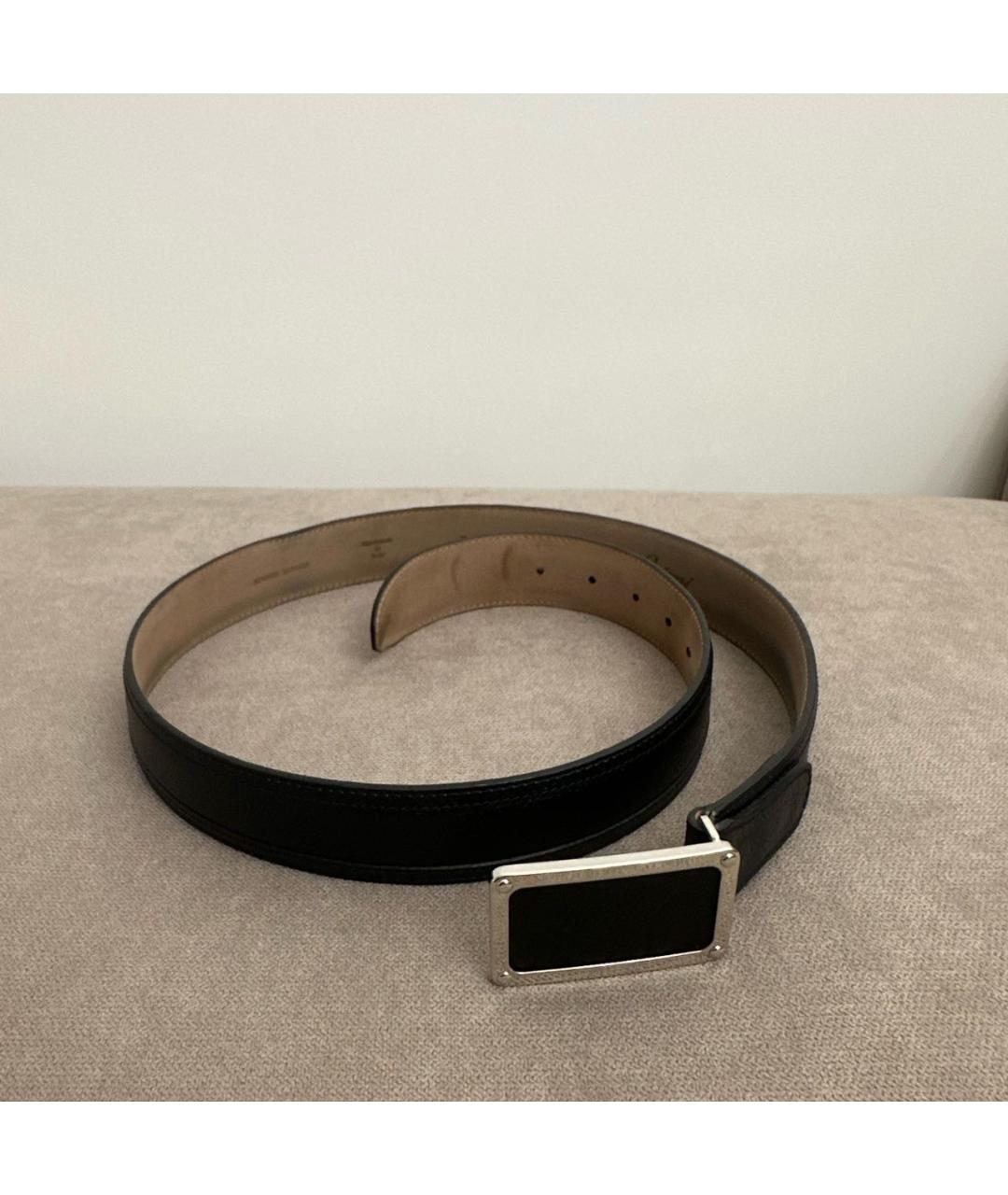 BRIONI Черный кожаный ремень, фото 5
