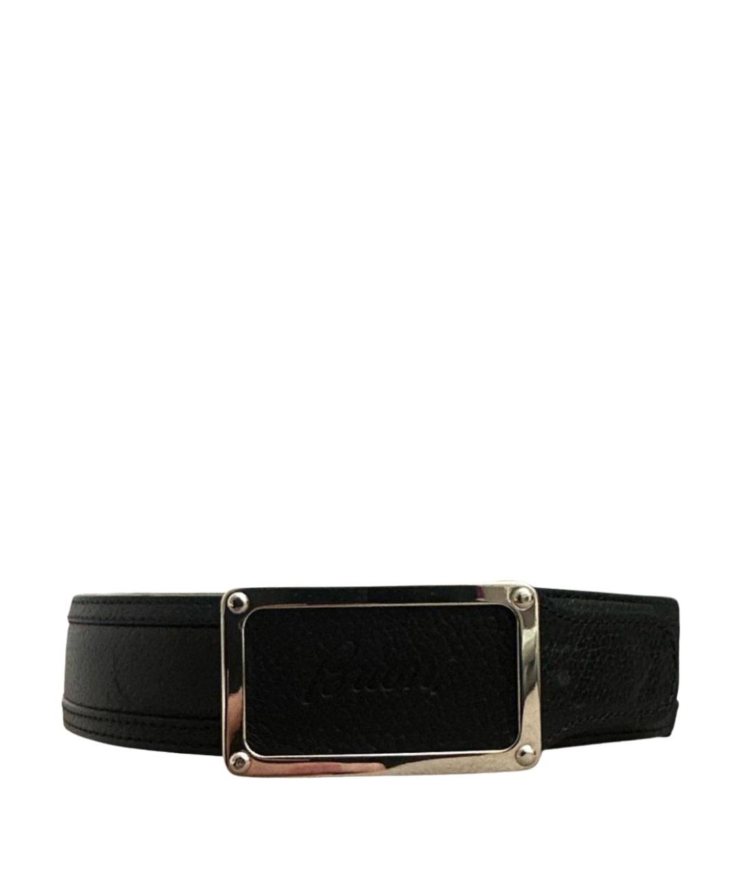 BRIONI Черный кожаный ремень, фото 1