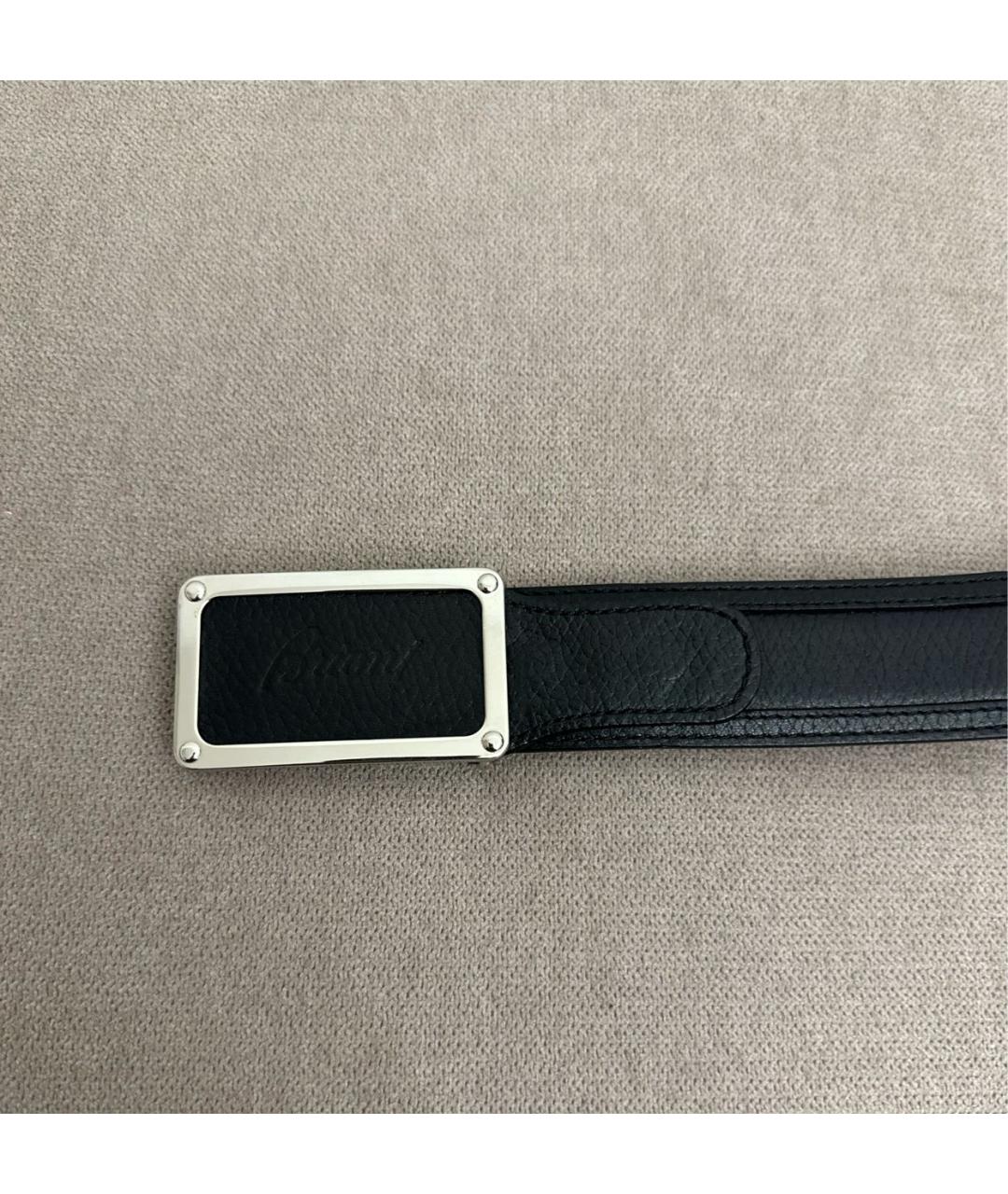 BRIONI Черный кожаный ремень, фото 2