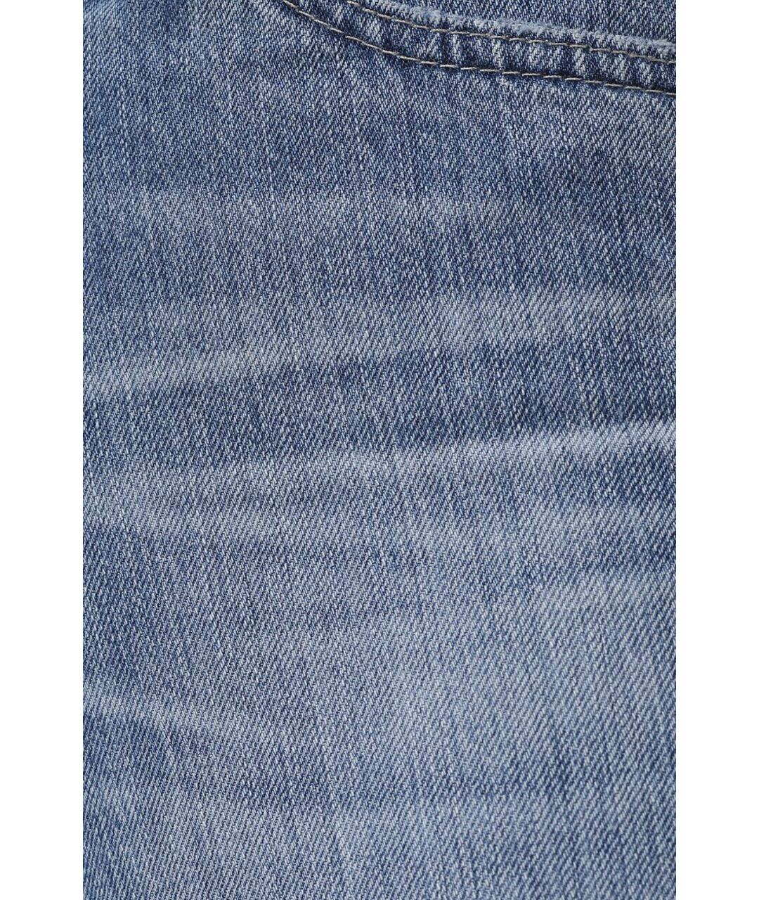 AG JEANS Голубые хлопко-лиоцелловые джинсы слим, фото 6