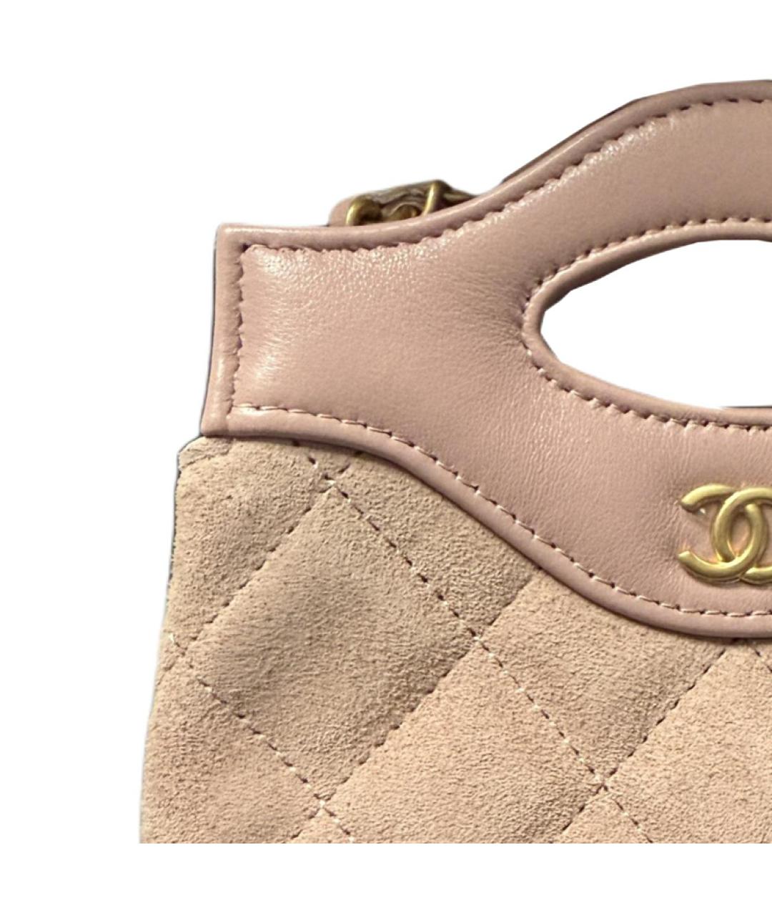 CHANEL Бежевая кожаная сумка через плечо, фото 3