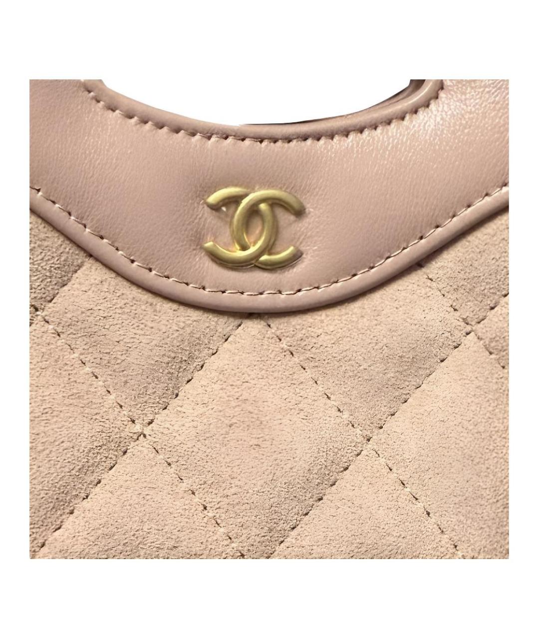 CHANEL Бежевая кожаная сумка через плечо, фото 2