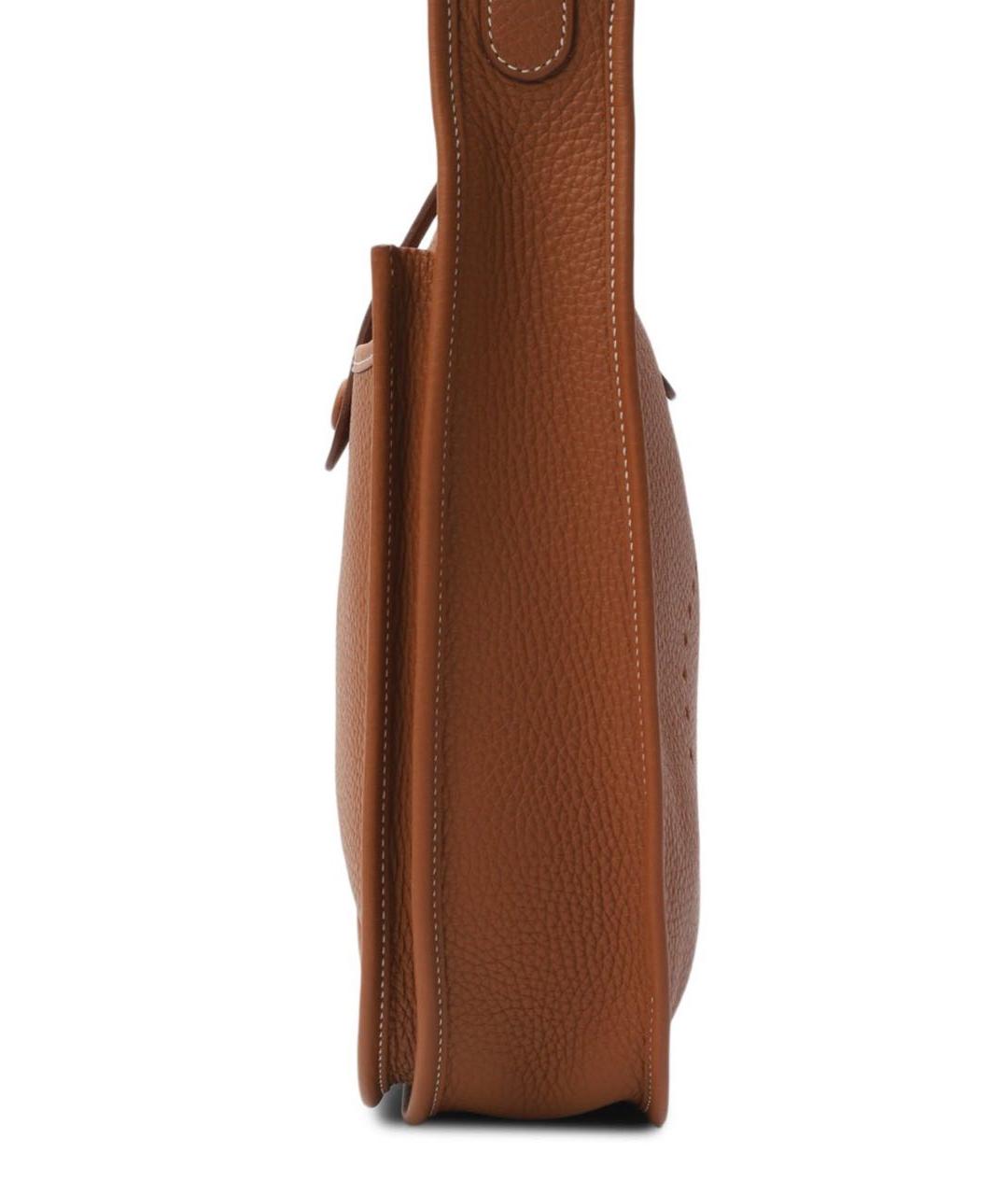HERMES Коричневая кожаная сумка через плечо, фото 3