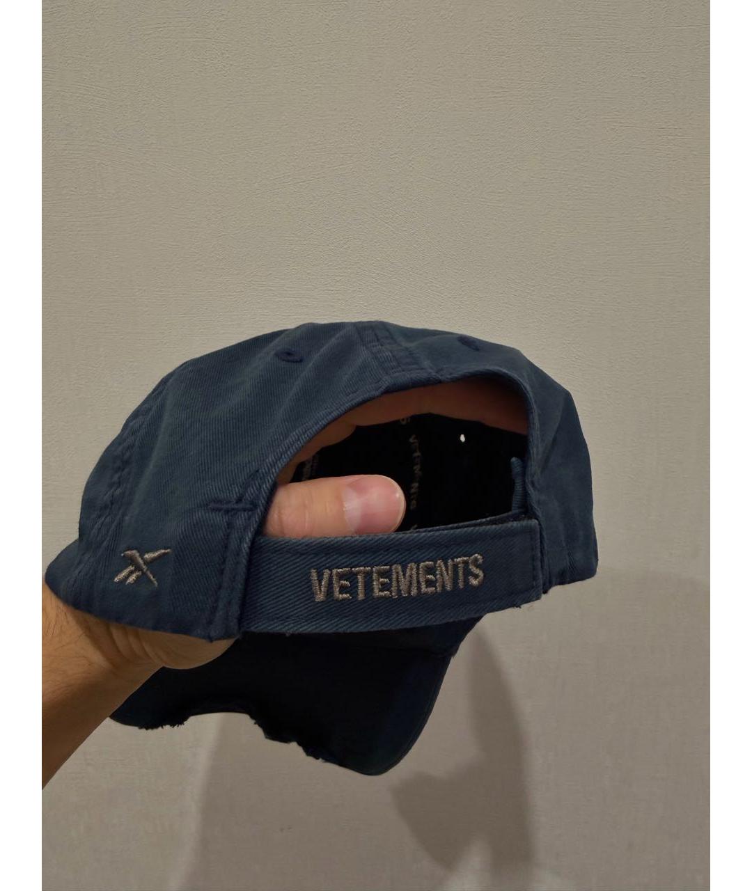 VETEMENTS Синяя хлопковая кепка/бейсболка, фото 3