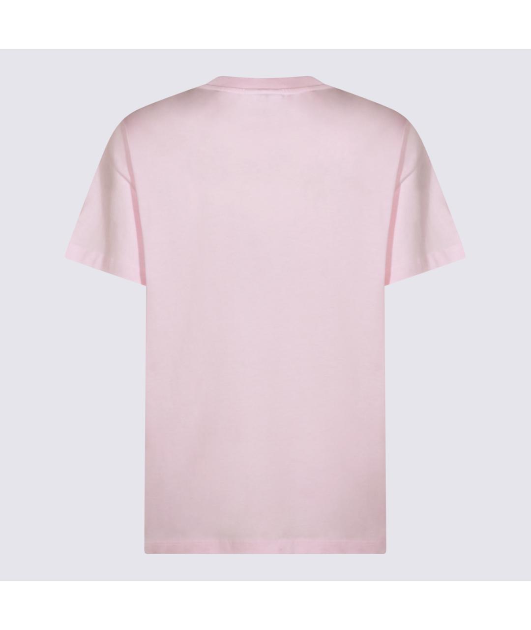 GANNI Розовая хлопковая футболка, фото 2