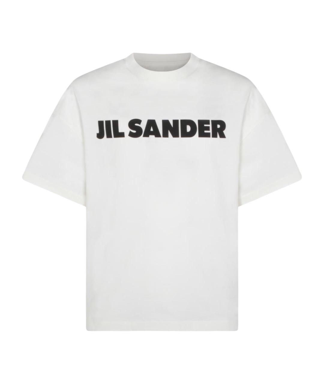 JIL SANDER Белая хлопковая футболка, фото 1