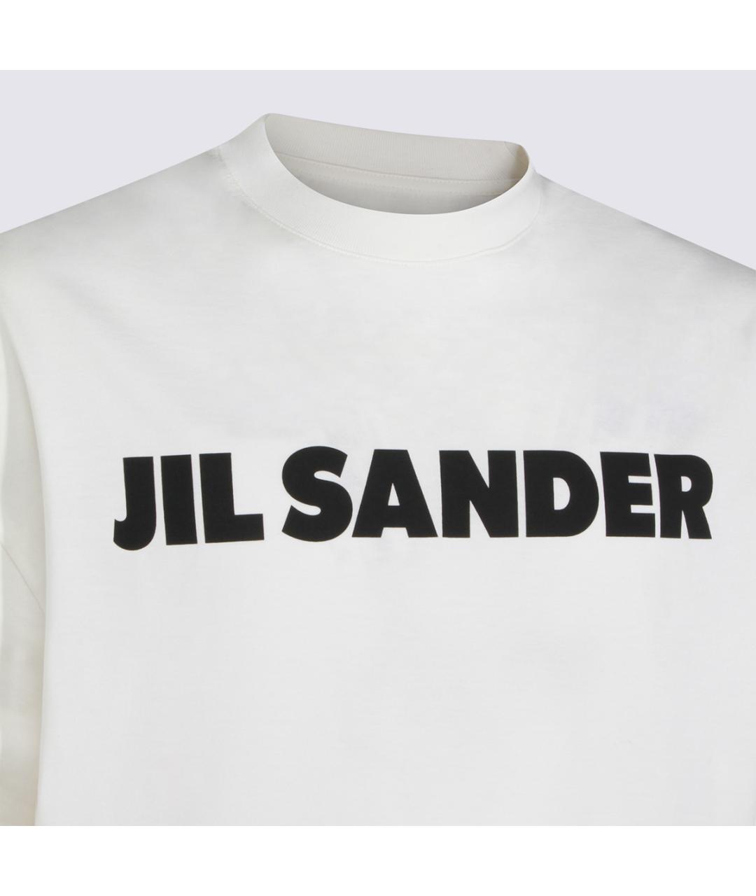 JIL SANDER Белая хлопковая футболка, фото 3