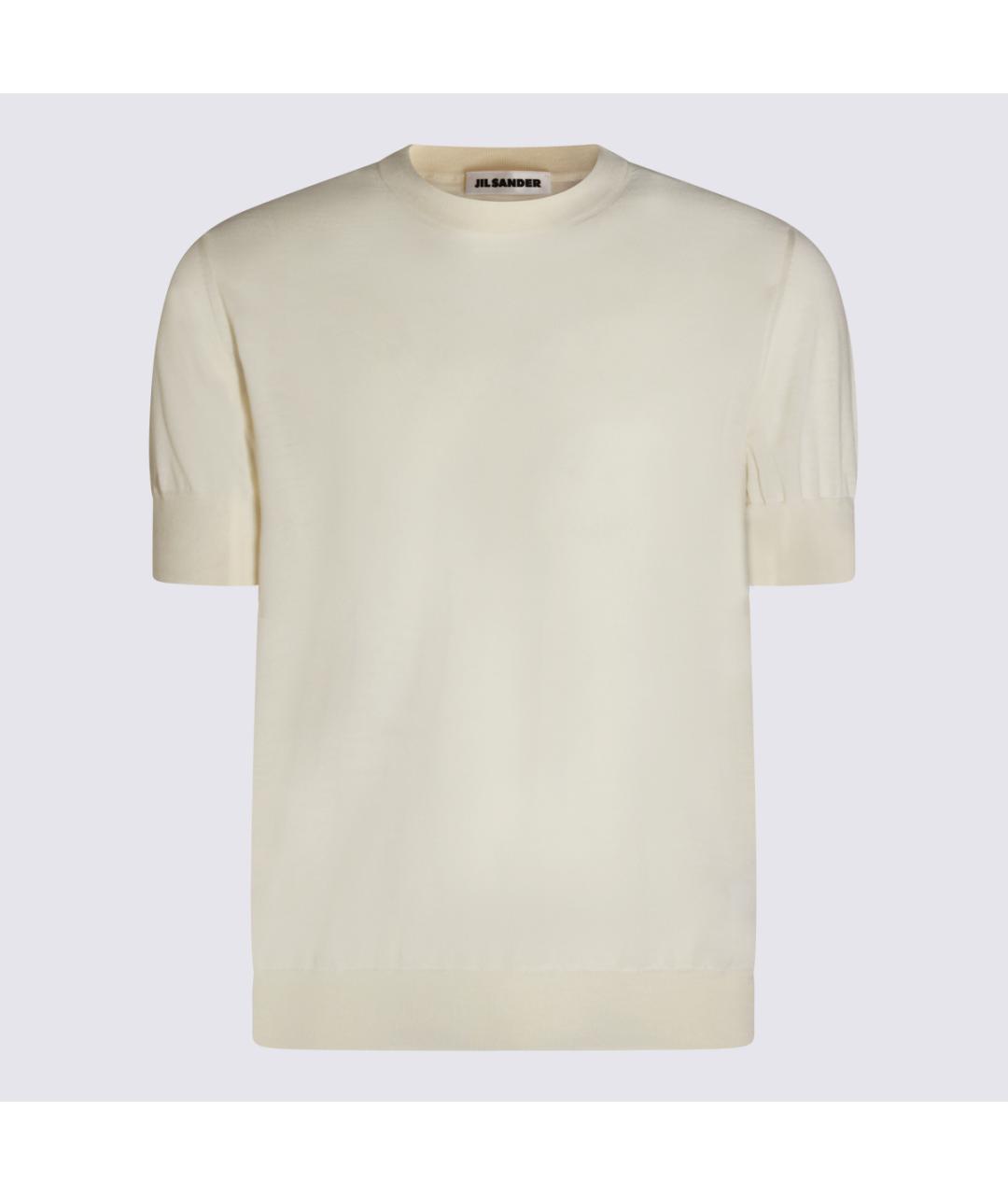 JIL SANDER Бежевая хлопковая футболка, фото 4