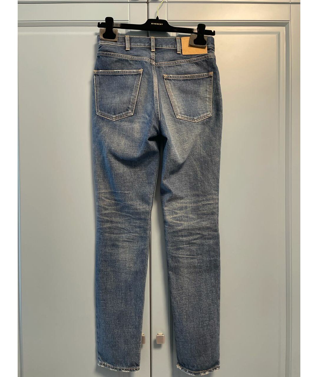 CELINE PRE-OWNED Синие хлопковые прямые джинсы, фото 2