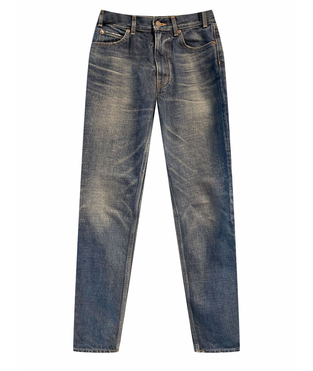 CELINE PRE-OWNED Синие хлопковые прямые джинсы, фото 1