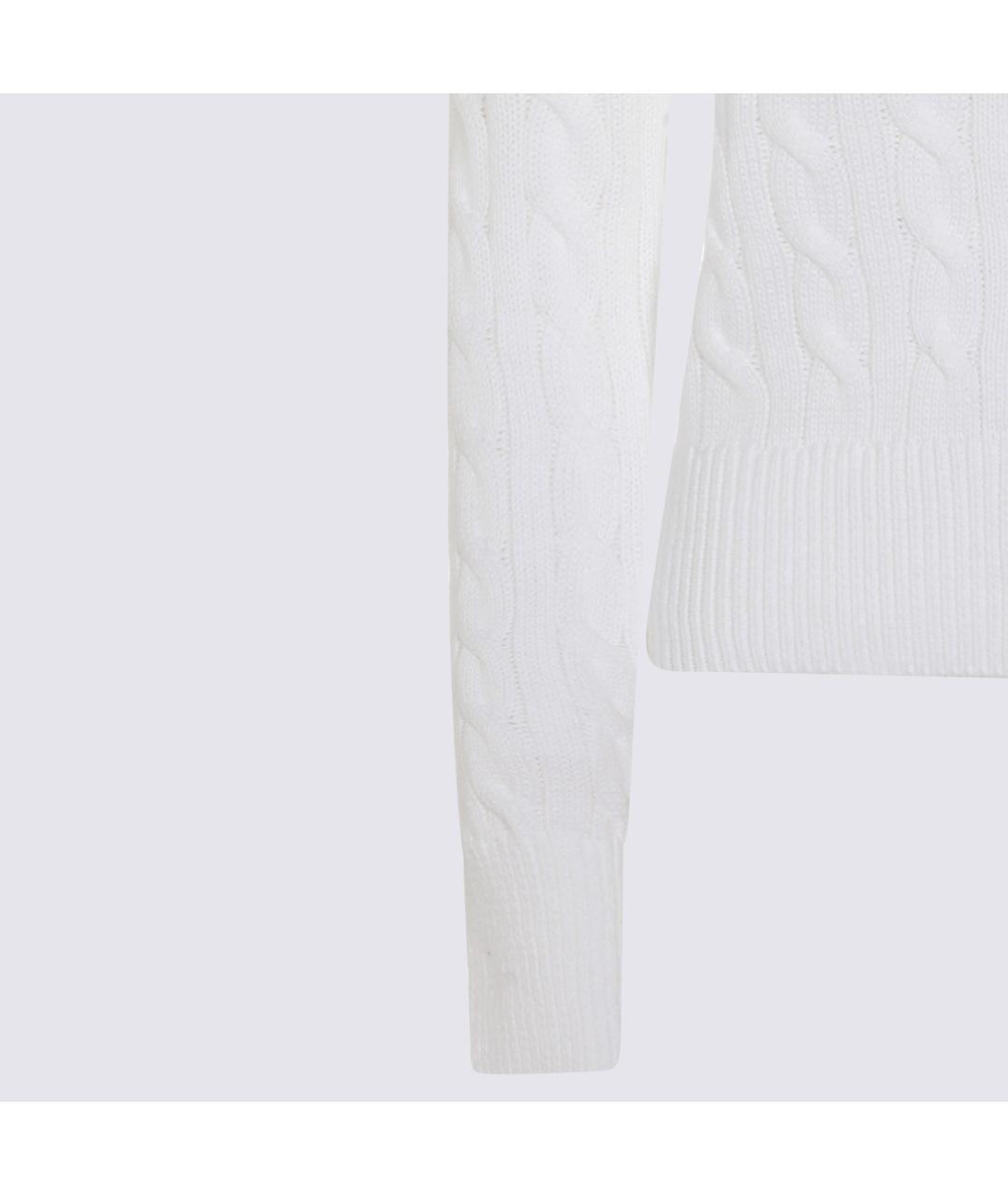 POLO RALPH LAUREN Белый хлопковый джемпер / свитер, фото 4