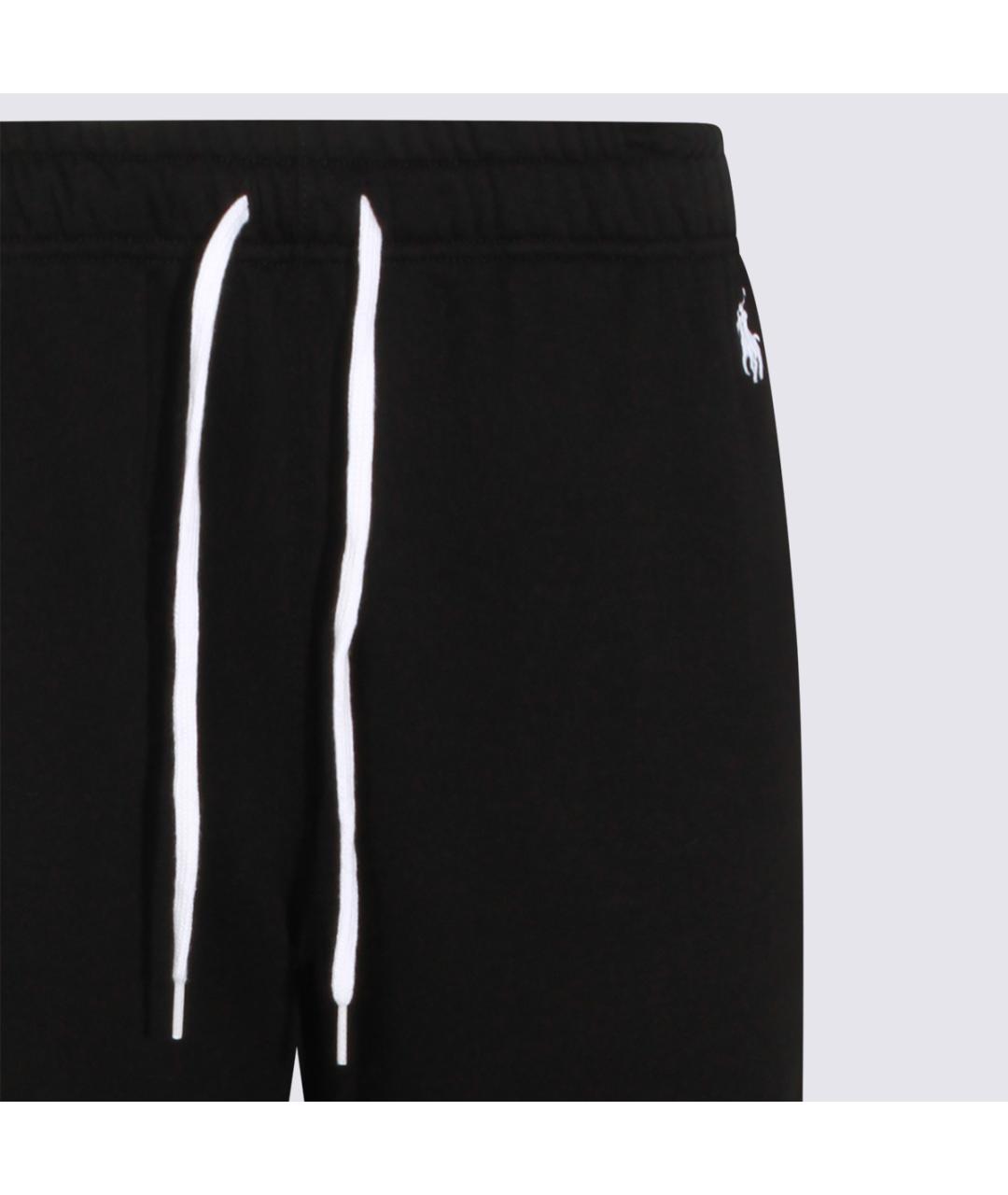 POLO RALPH LAUREN Черные хлопко-эластановые прямые брюки, фото 3