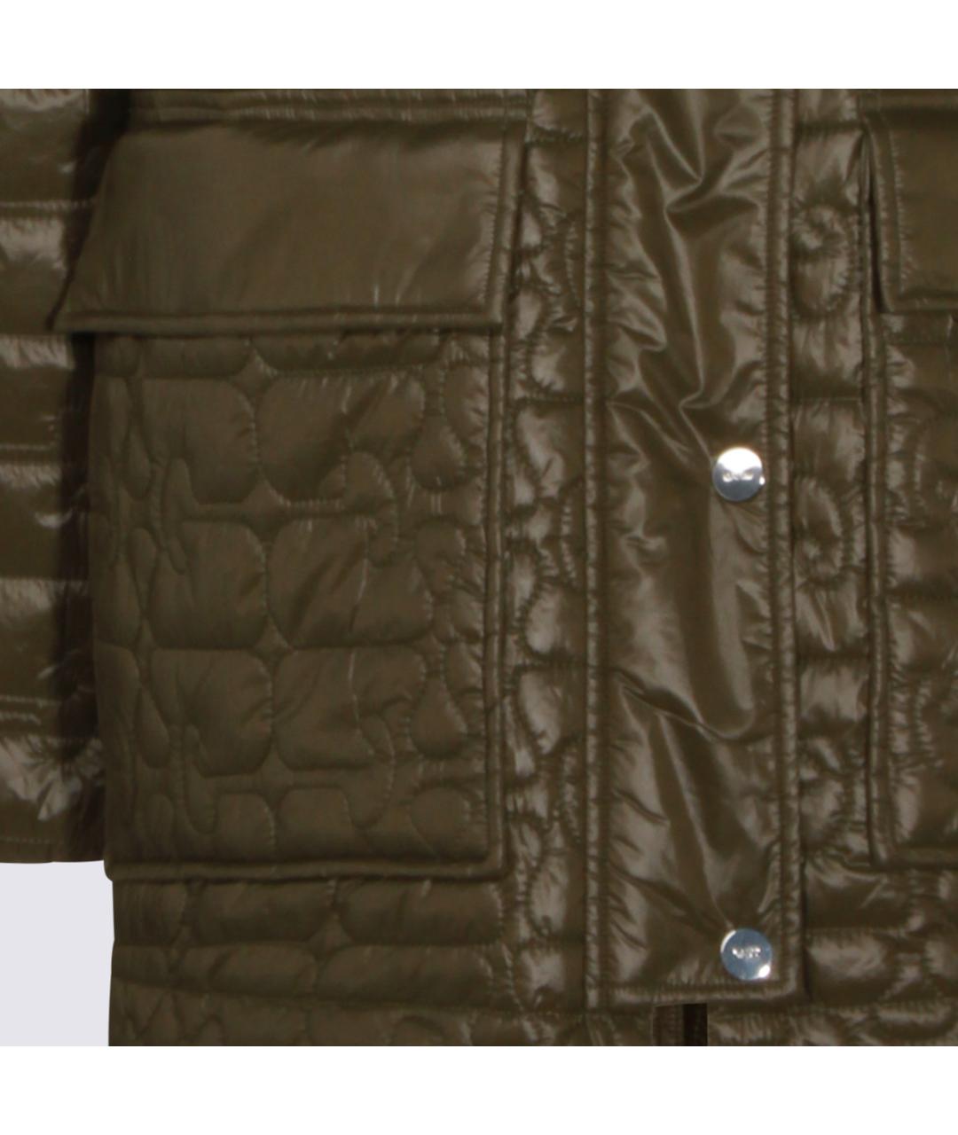 GANNI Хаки полиэстеровая куртка, фото 4