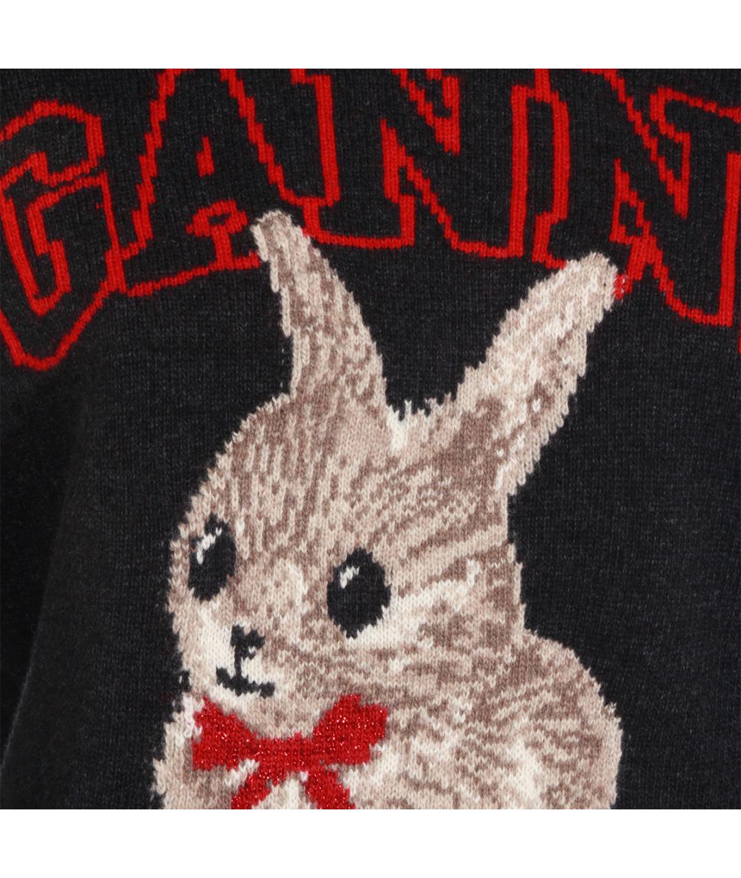 GANNI Черный шерстяной джемпер / свитер, фото 3