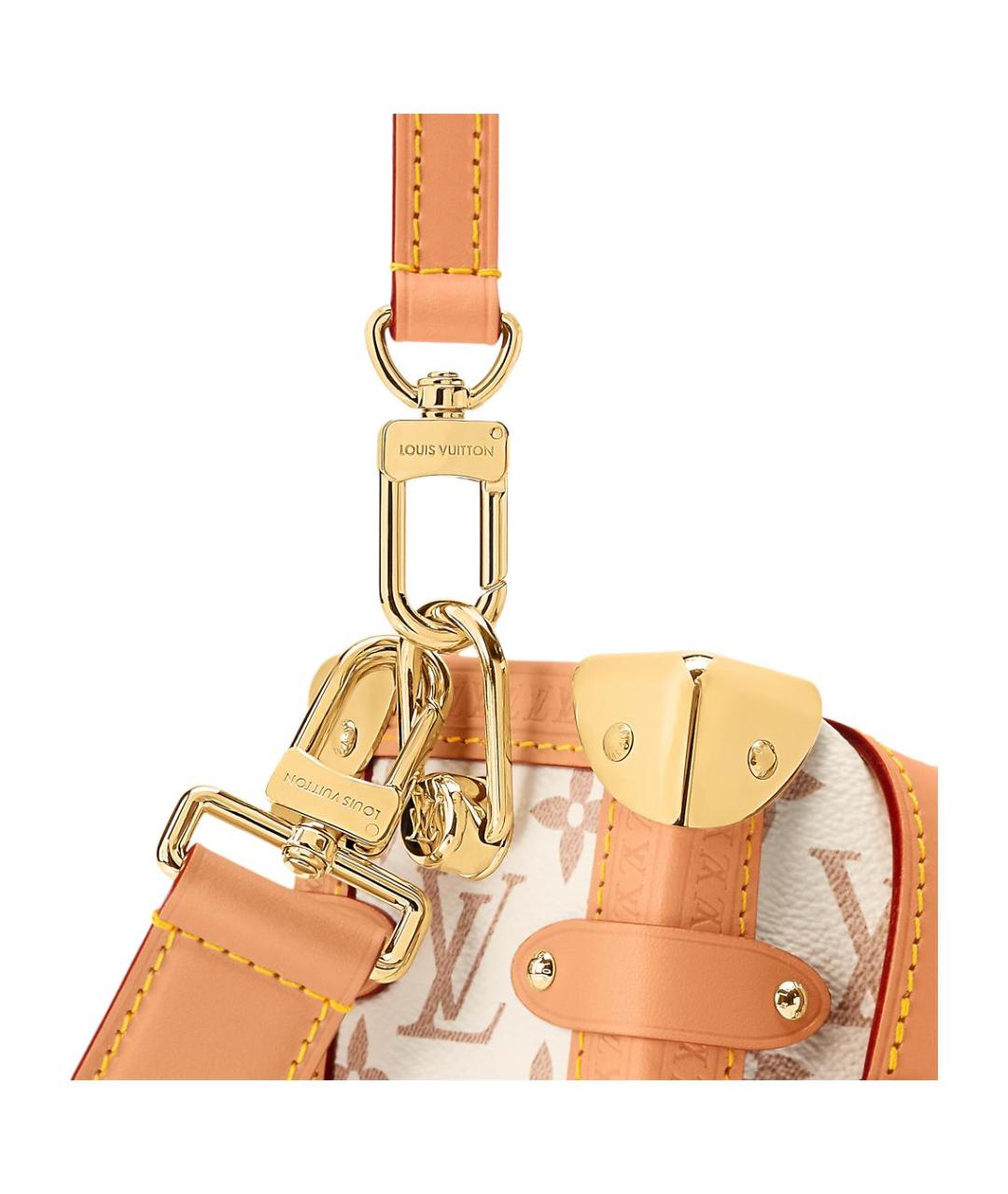 LOUIS VUITTON Белая кожаная сумка через плечо, фото 5