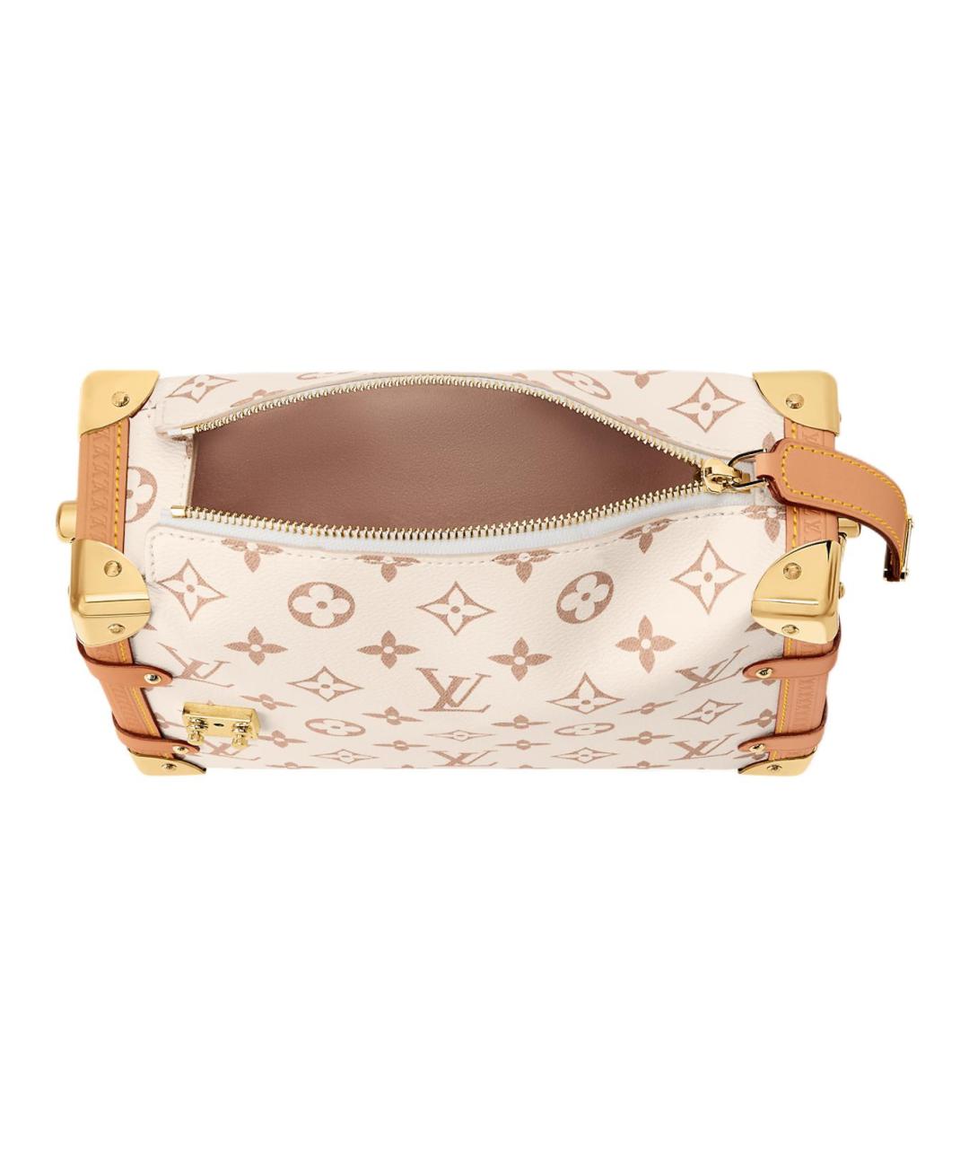 LOUIS VUITTON Белая кожаная сумка через плечо, фото 4