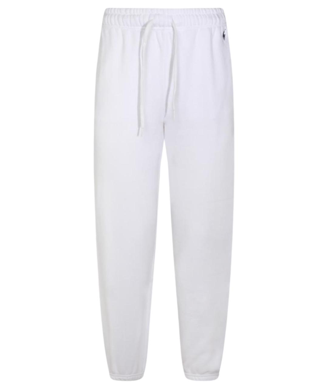 POLO RALPH LAUREN Белые хлопковые прямые брюки, фото 1