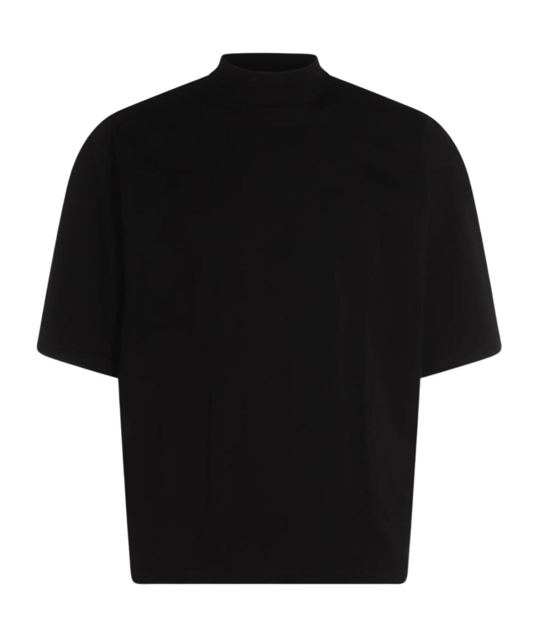 JIL SANDER Черная хлопковая футболка, фото 1