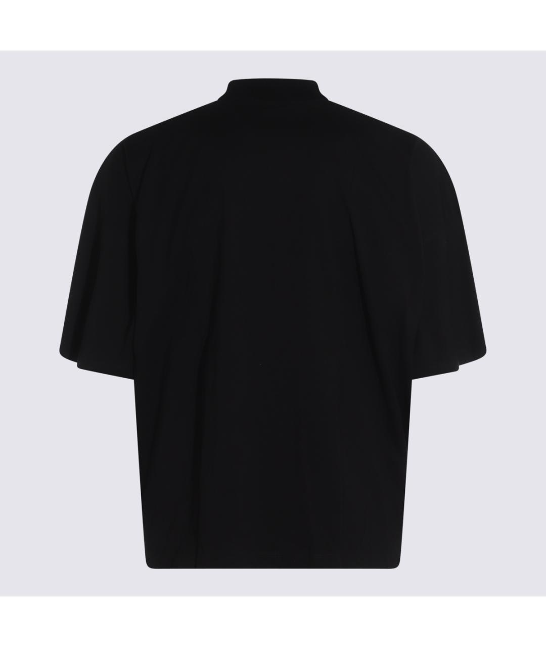 JIL SANDER Черная хлопковая футболка, фото 2