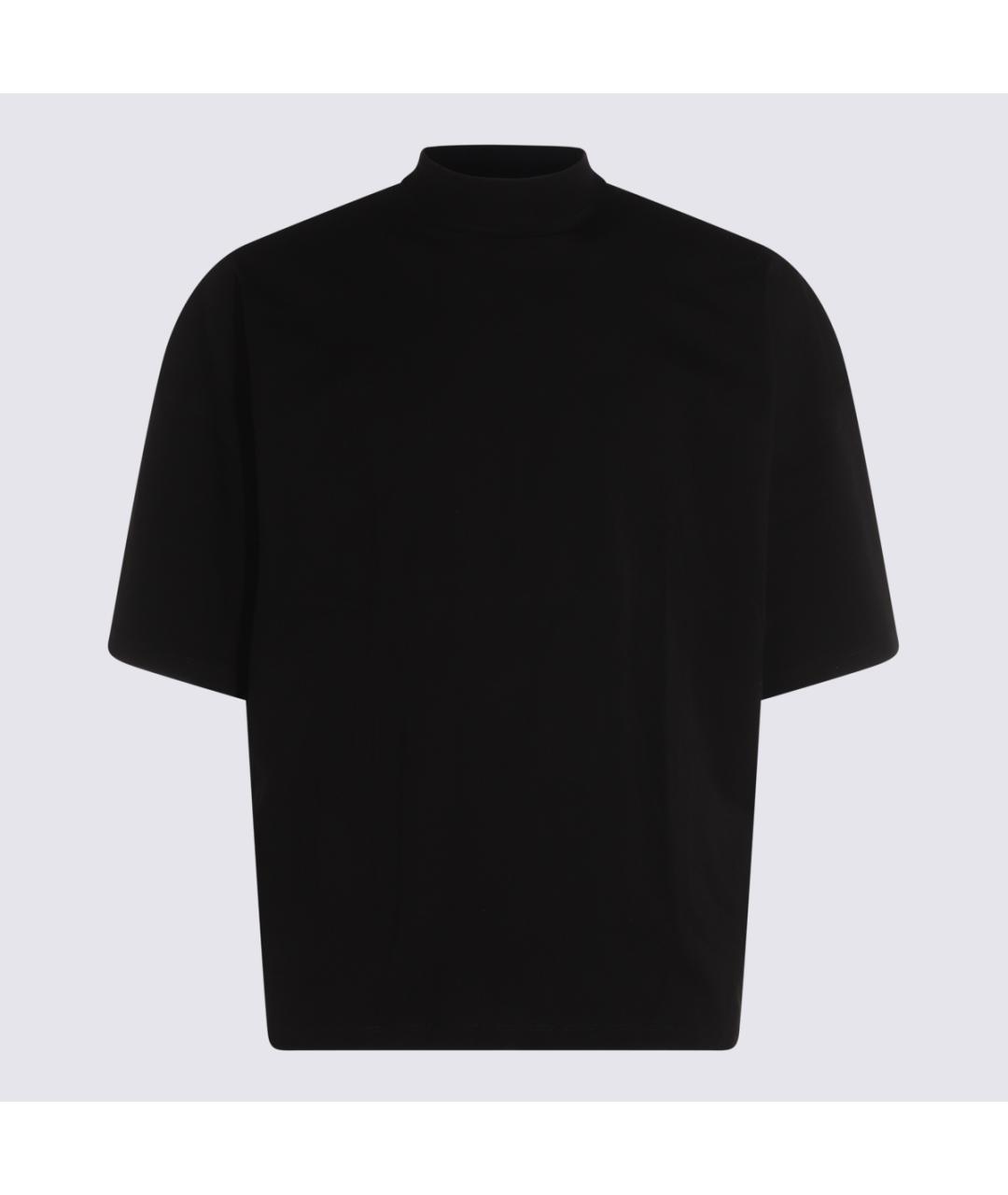 JIL SANDER Черная хлопковая футболка, фото 3