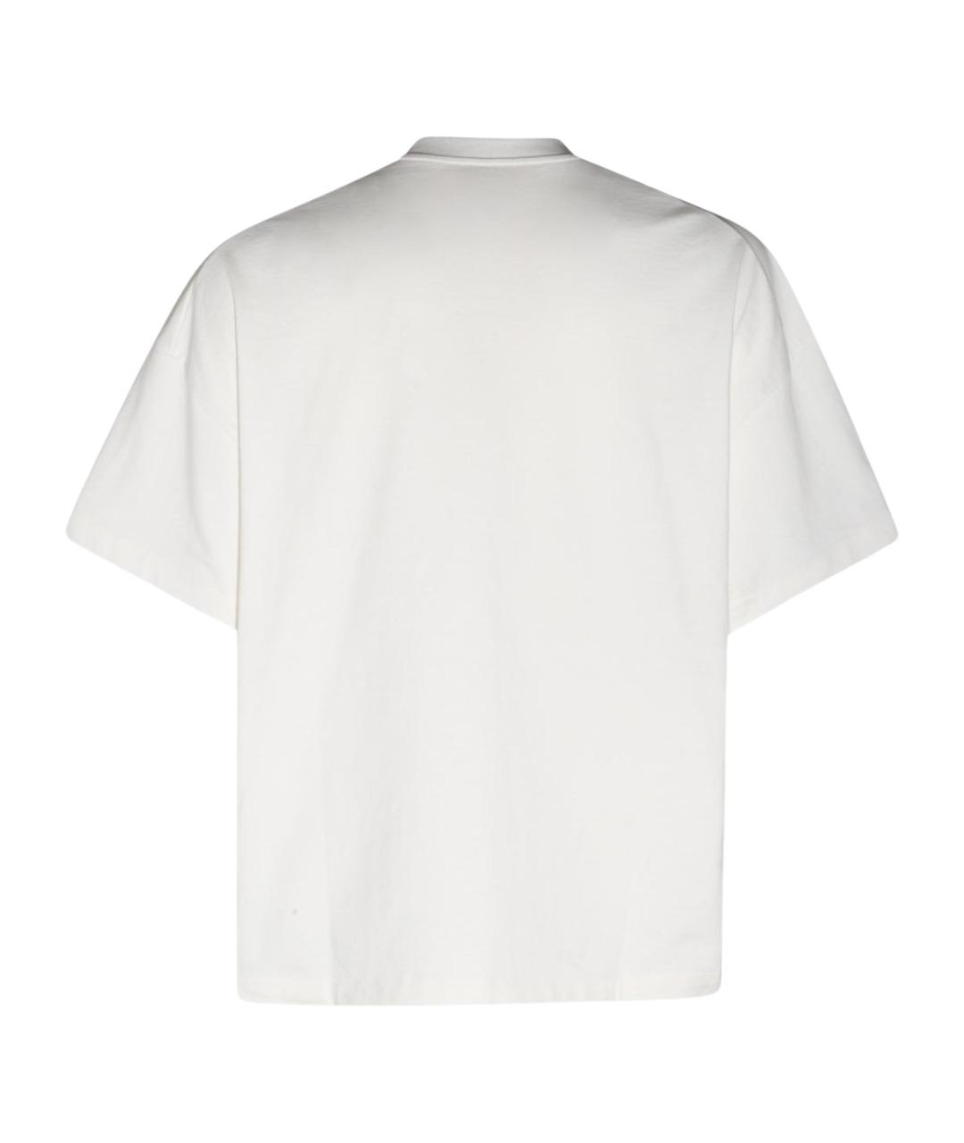 JIL SANDER Белая хлопковая футболка, фото 2