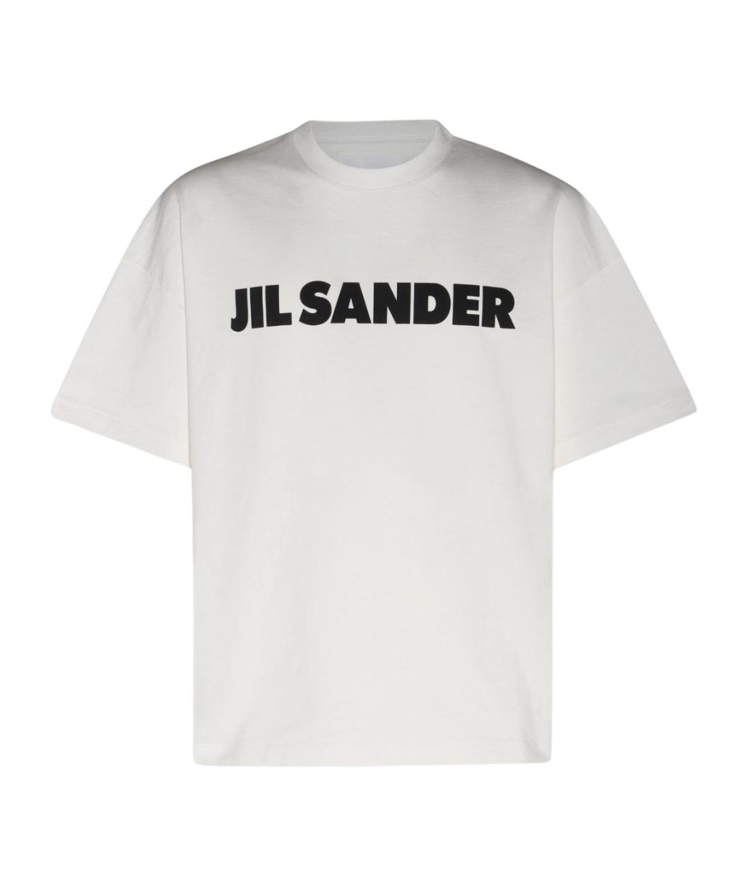 JIL SANDER Белая хлопковая футболка, фото 1