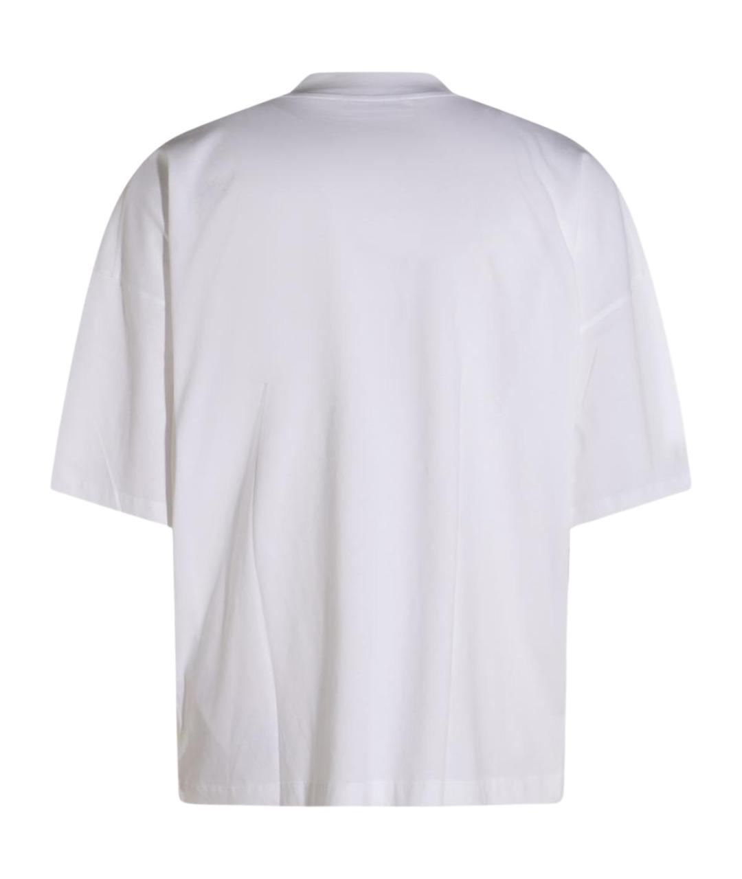 JIL SANDER Белая хлопковая футболка, фото 2