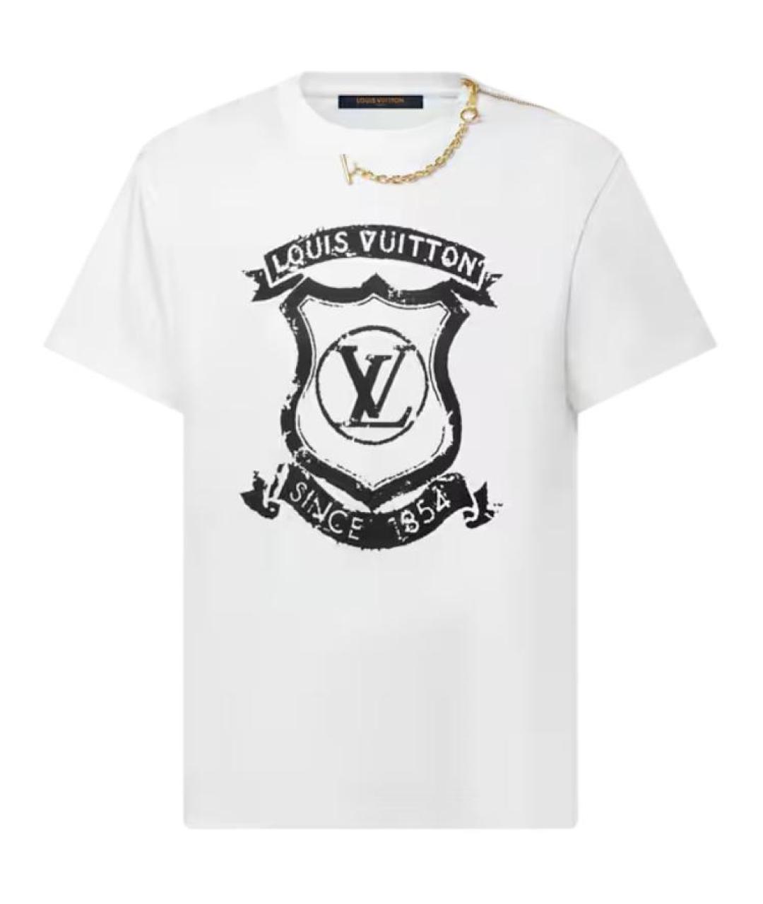 LOUIS VUITTON Белая хлопковая футболка, фото 1