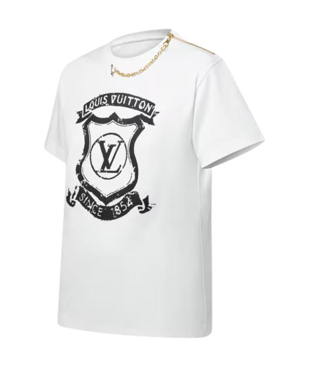 LOUIS VUITTON Белая хлопковая футболка, фото 3