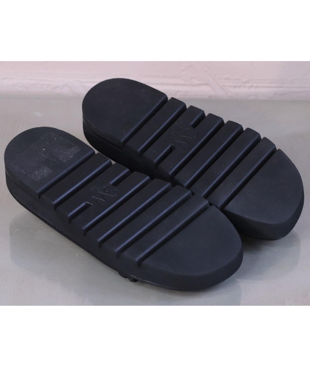 STUART WEITZMAN Черные кожаные сандалии, фото 7