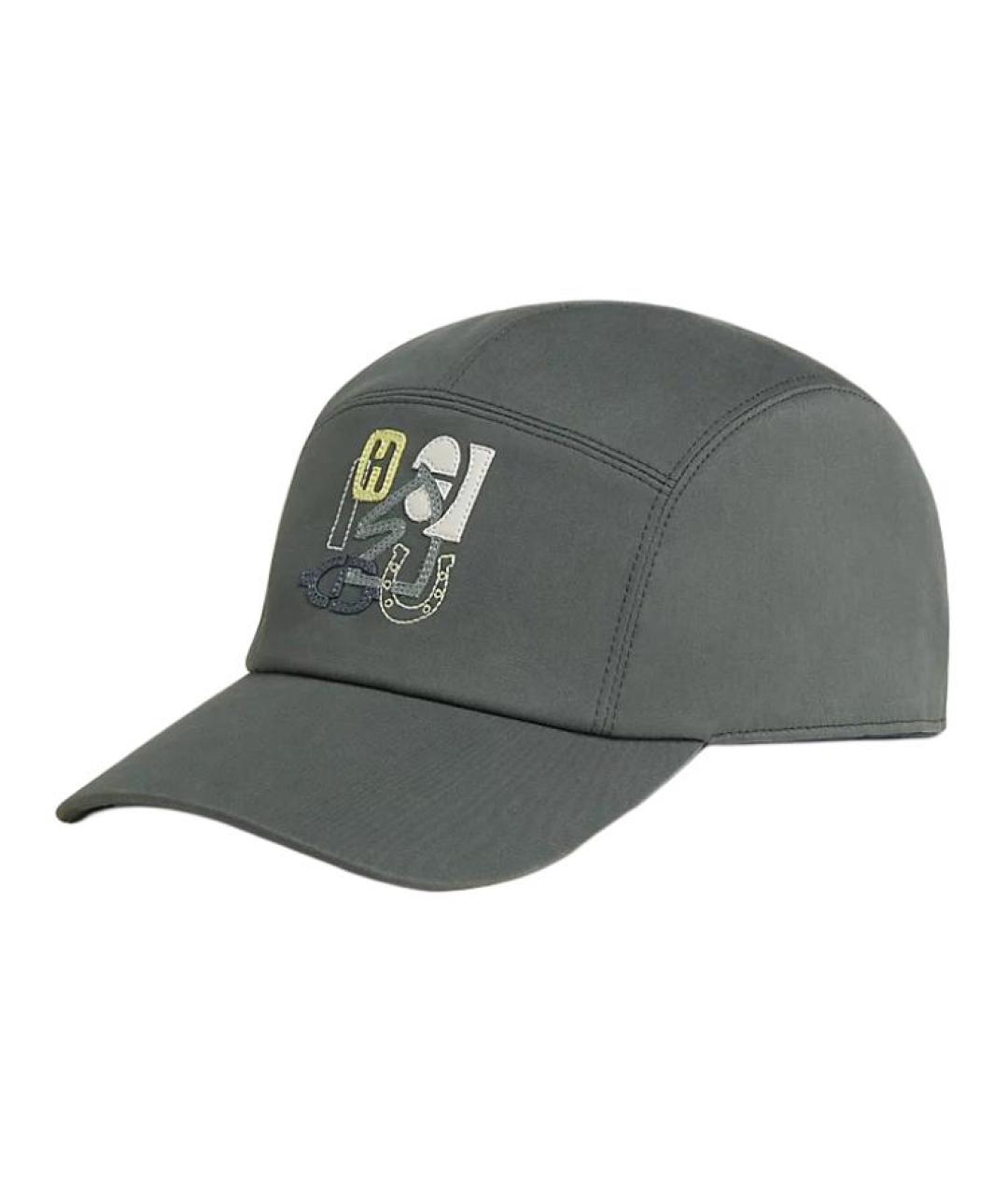 HERMES Серая хлопковая кепка/бейсболка, фото 1