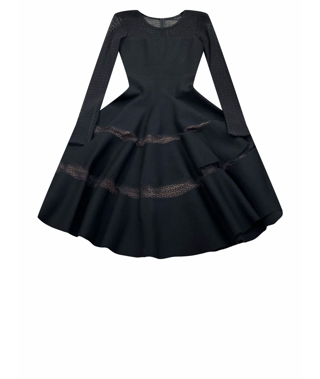 ALAIA Черное шерстяное коктейльное платье, фото 1