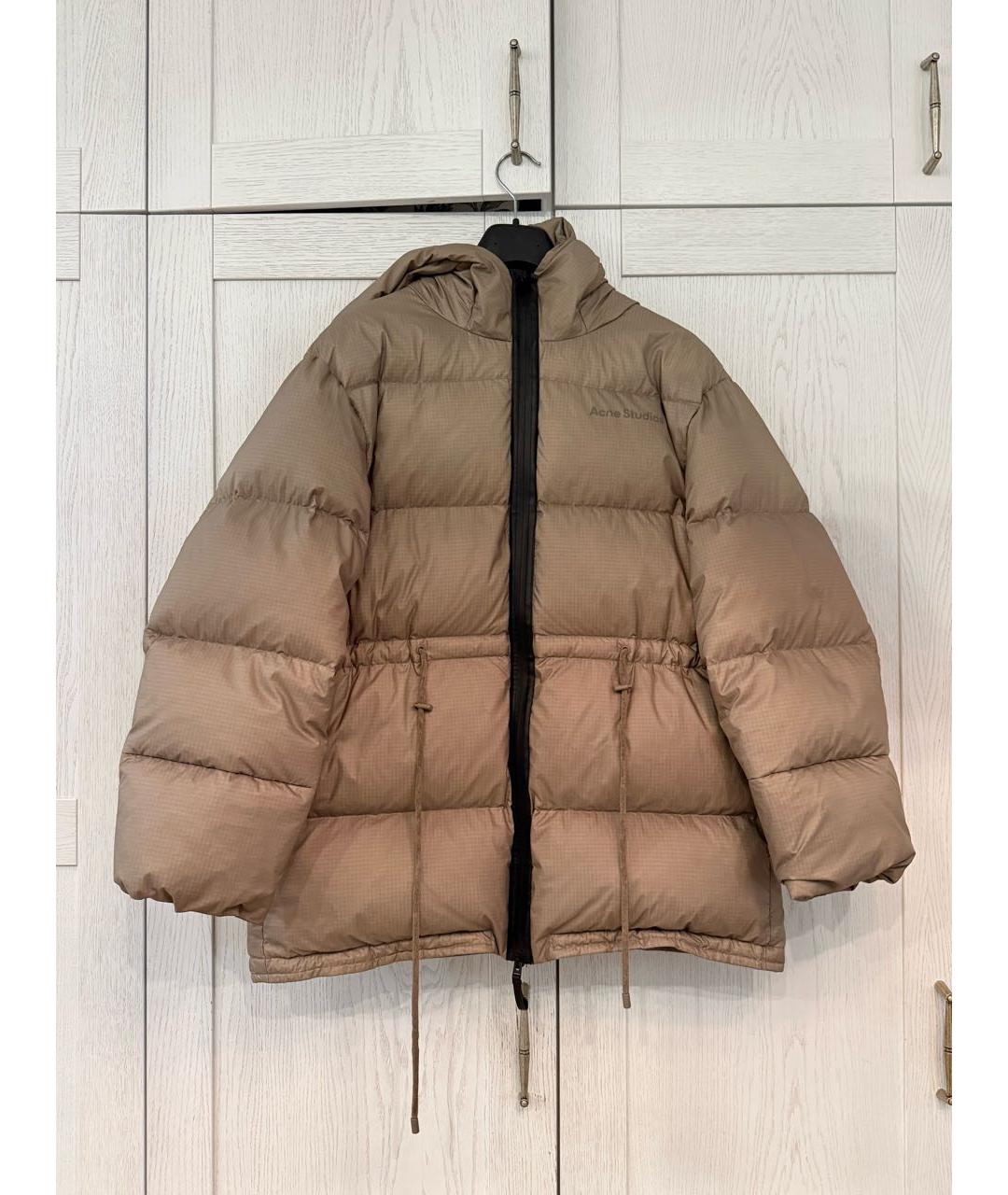 ACNE STUDIOS Бежевый синтетический пуховик, фото 9