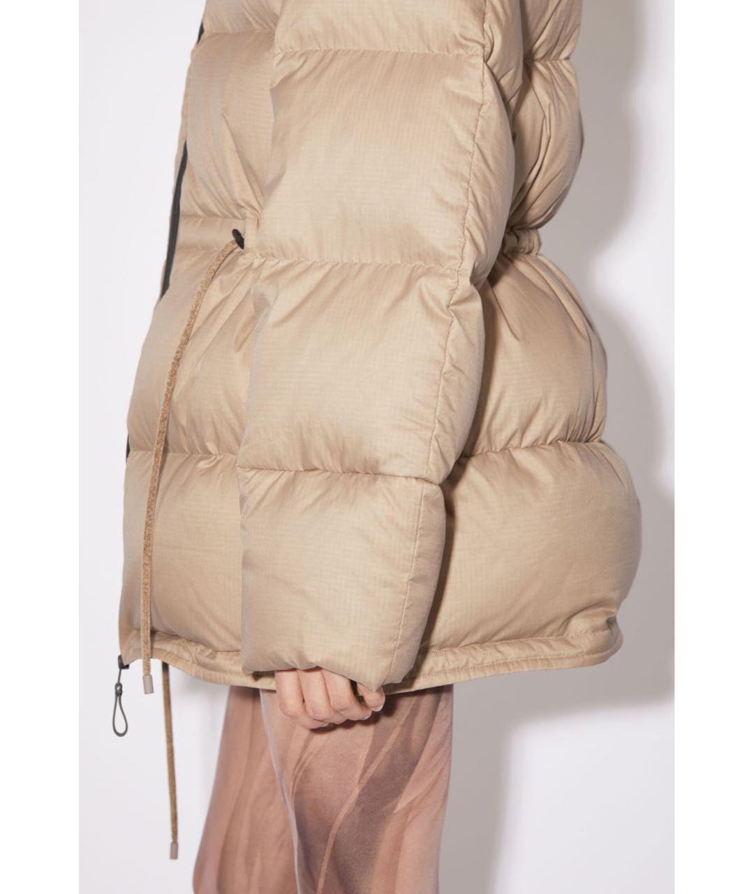 ACNE STUDIOS Бежевый синтетический пуховик, фото 5