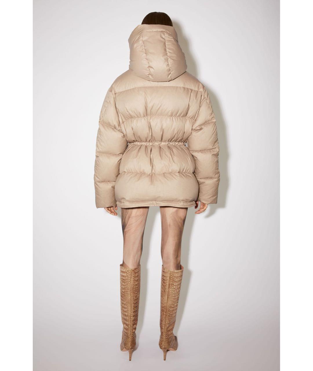 ACNE STUDIOS Бежевый синтетический пуховик, фото 3