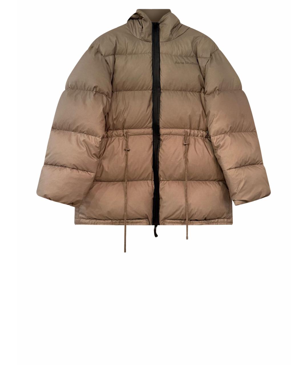 ACNE STUDIOS Бежевый синтетический пуховик, фото 1