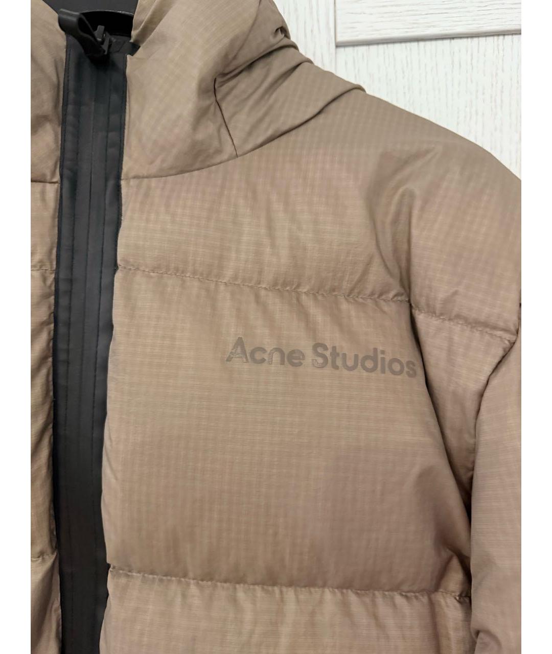 ACNE STUDIOS Бежевый синтетический пуховик, фото 6