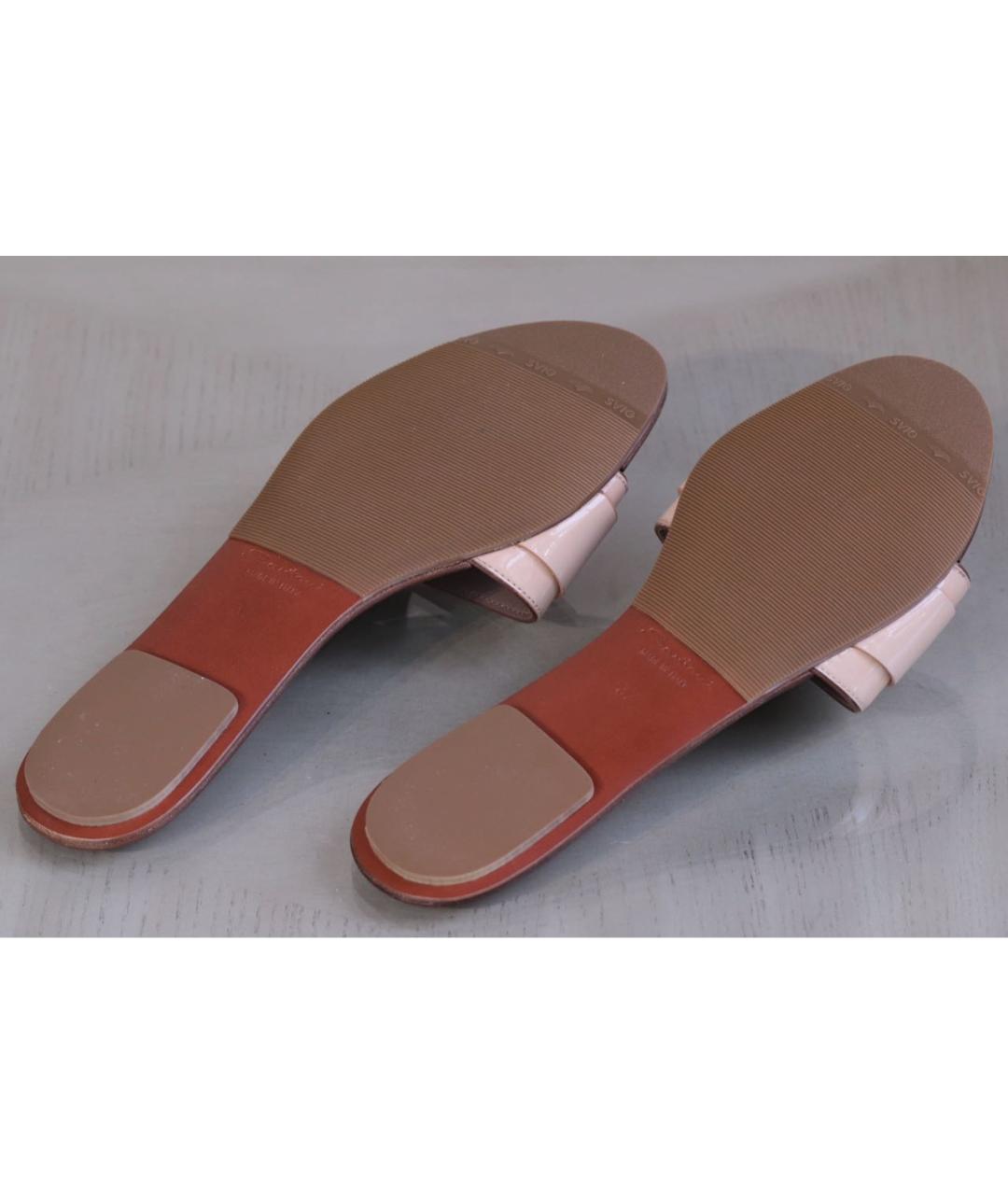 SANTONI Белые кожаные шлепанцы, фото 6