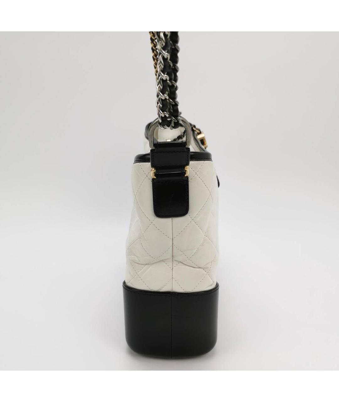 CHANEL Белая кожаная сумка через плечо, фото 3