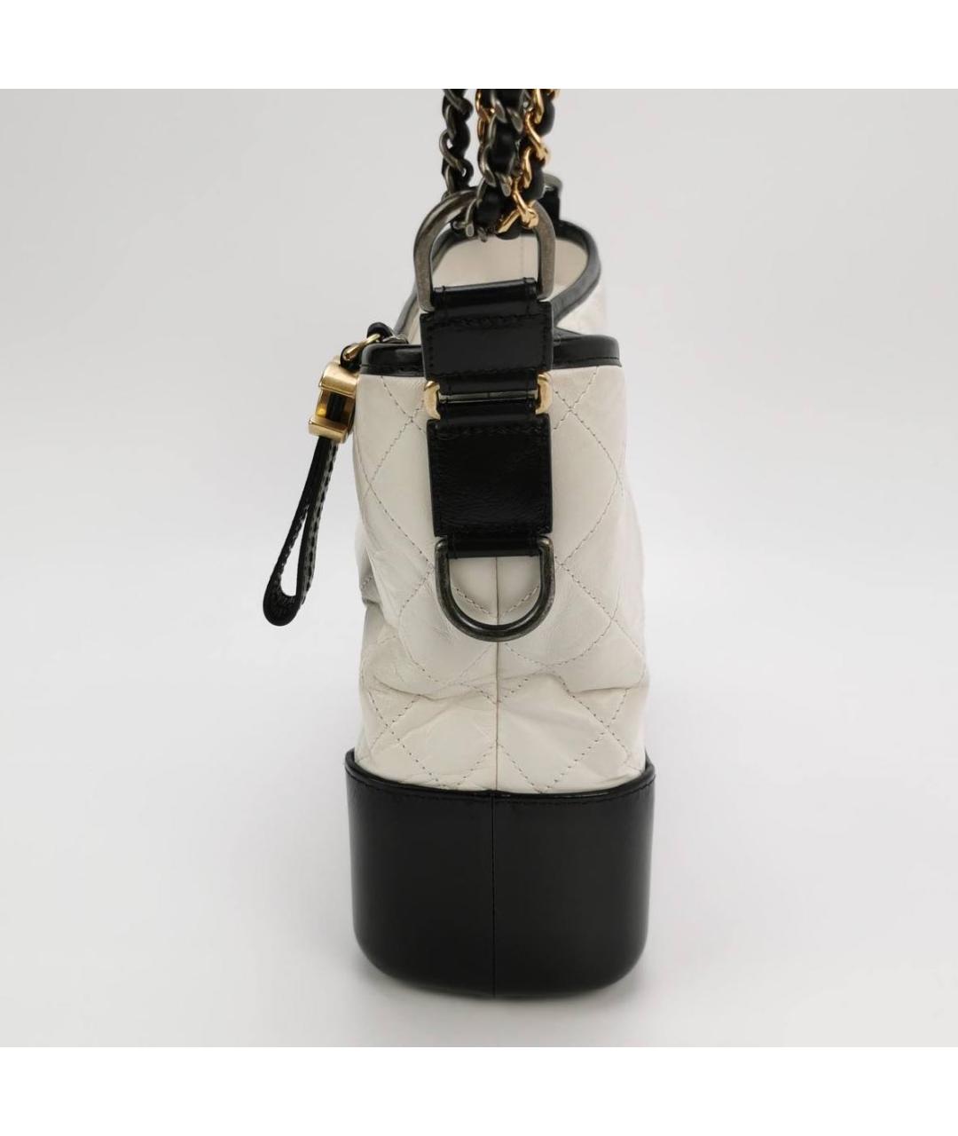 CHANEL Белая кожаная сумка через плечо, фото 2