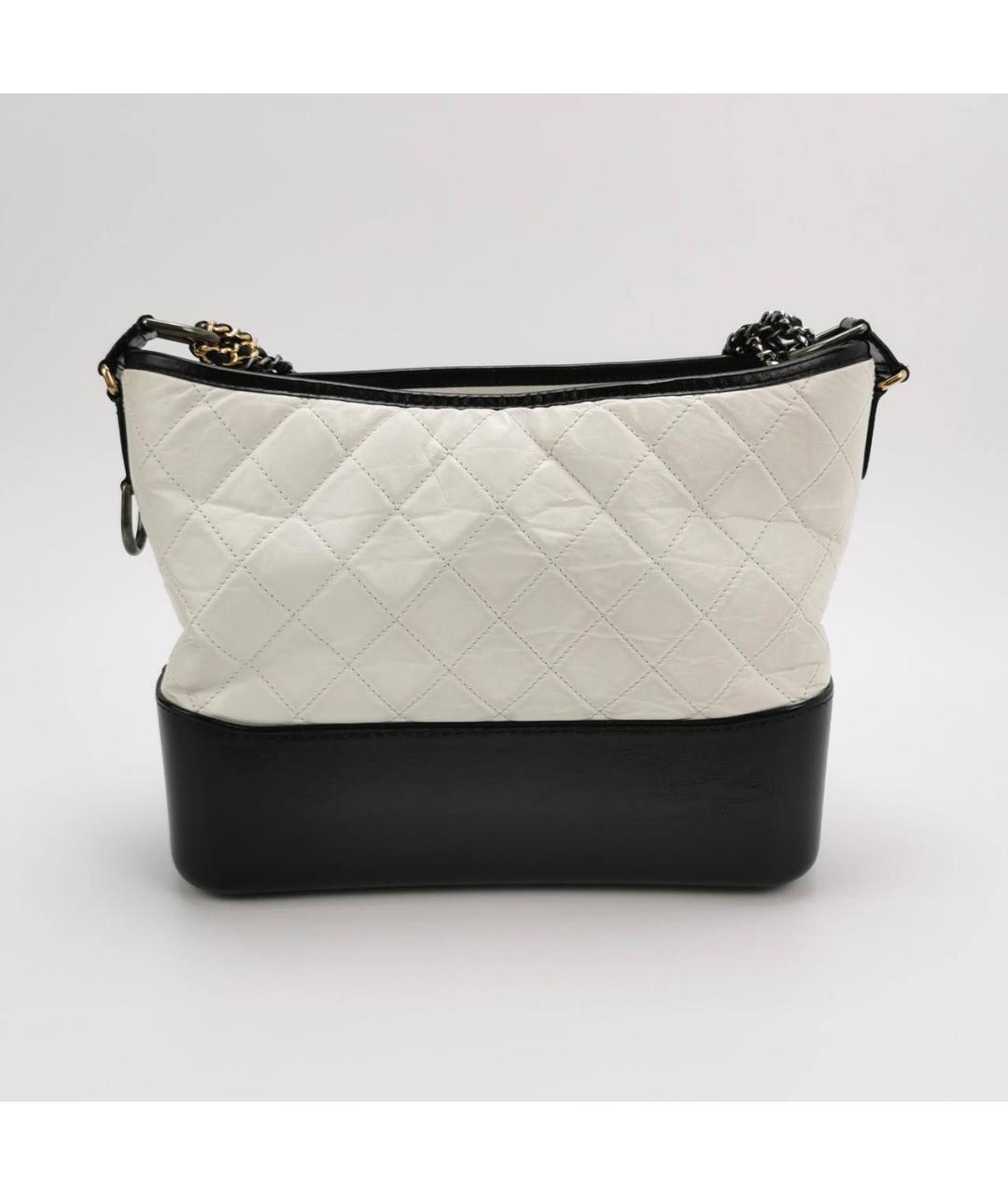 CHANEL Белая кожаная сумка через плечо, фото 4