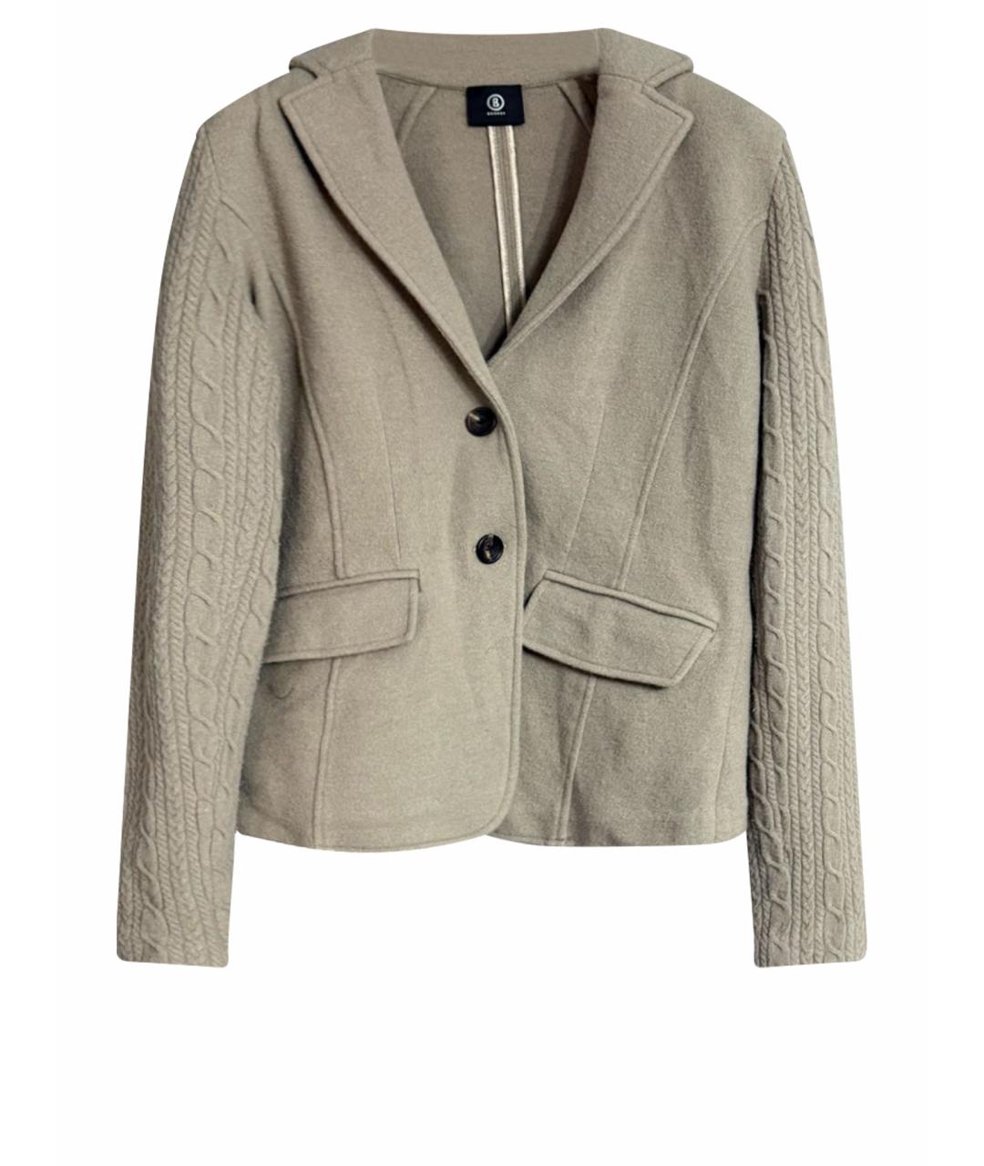 BOGNER Бежевый шерстяной жакет/пиджак, фото 1