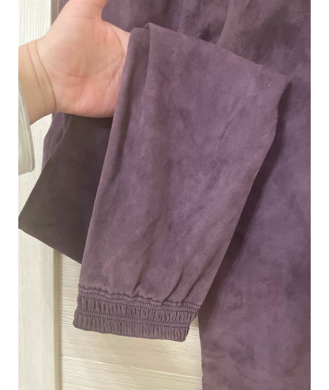 JITROIS Фиолетовые замшевые брюки узкие, фото 6