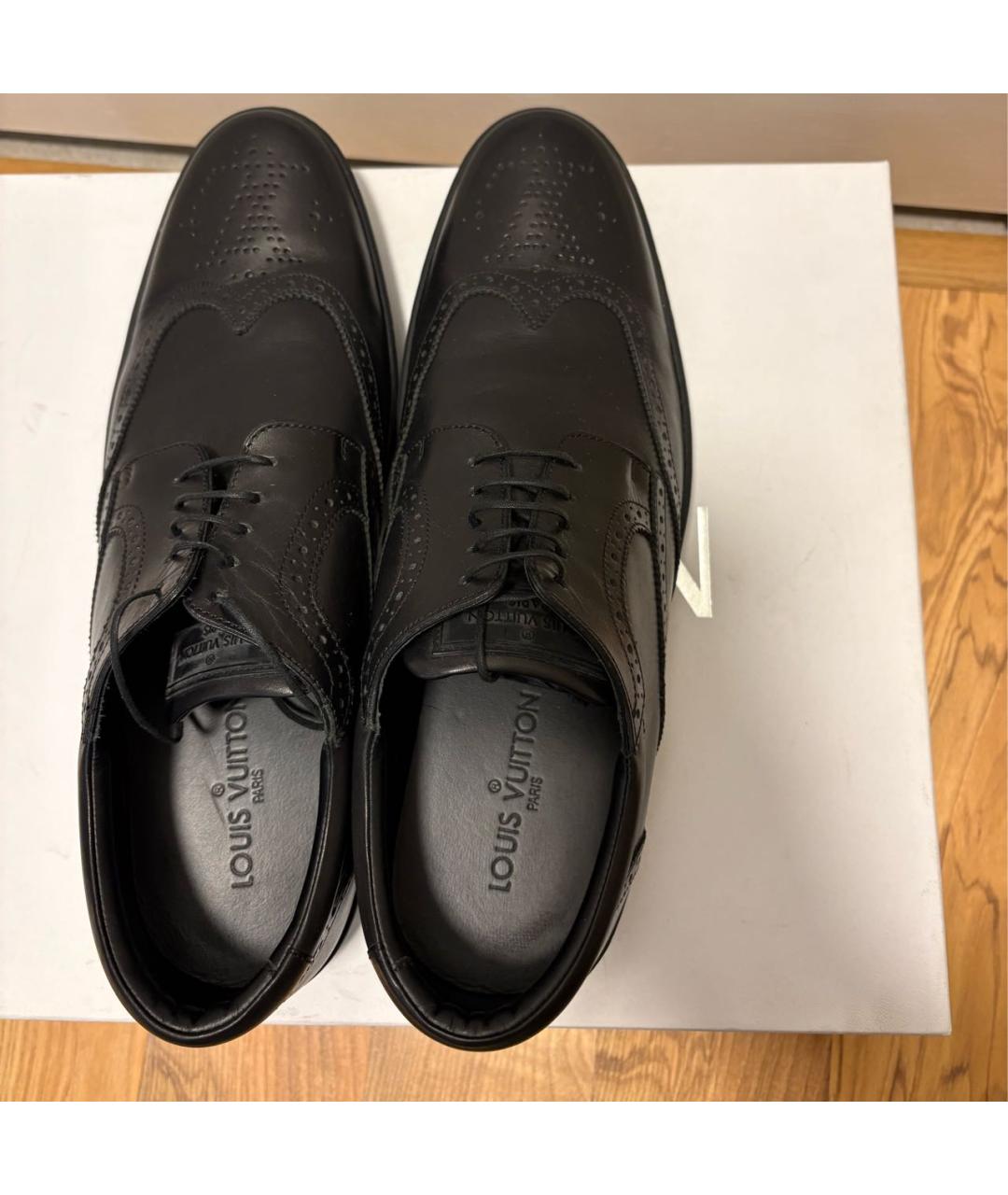 LOUIS VUITTON Черные кожаные туфли, фото 4