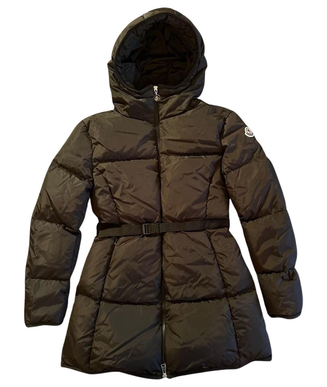 MONCLER Черный полиамидовый пуховик, фото 1