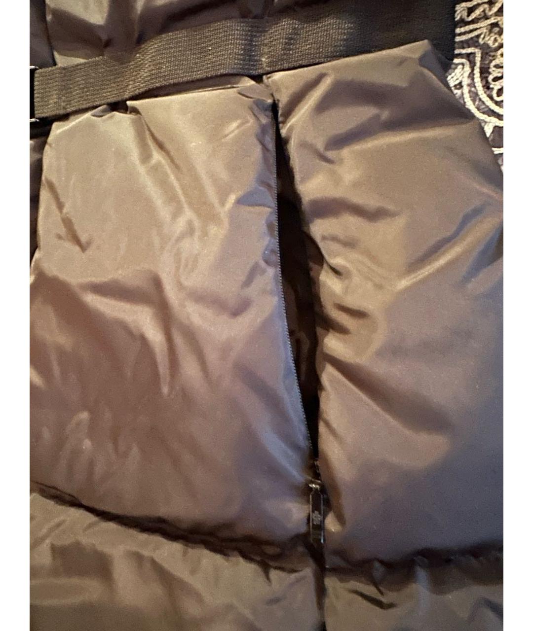 MONCLER Черный полиамидовый пуховик, фото 6