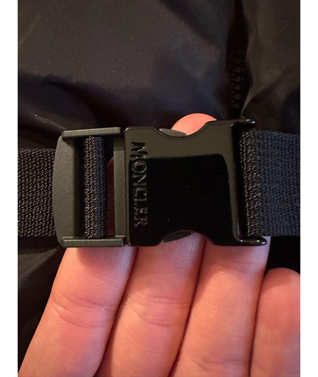 MONCLER Черный полиамидовый пуховик, фото 5