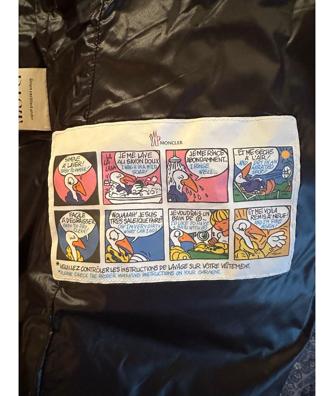 MONCLER Черный полиамидовый пуховик, фото 7