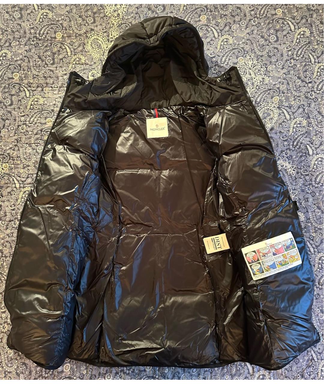 MONCLER Черный полиамидовый пуховик, фото 3